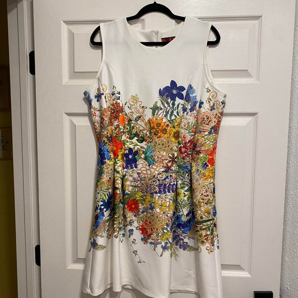 Flower A-line Tank Dress